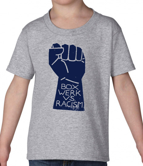 T-Shirt DEFEAT RACISM grau (Kinder und Jugendliche)