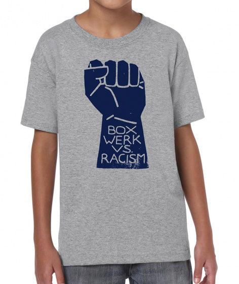 T-Shirt DEFEAT RACISM grau (Kinder und Jugendliche)