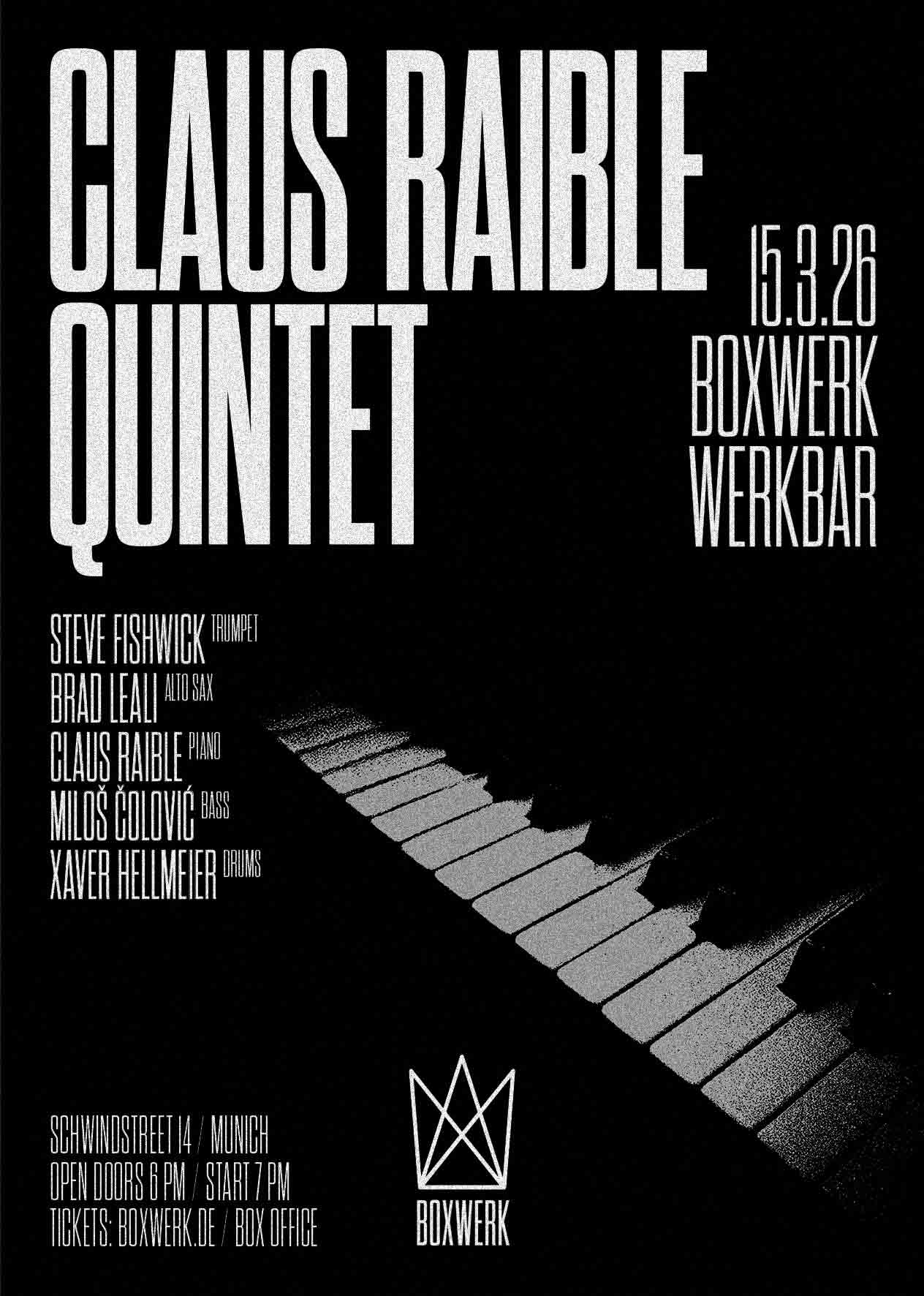 CLAUS RAIBLE QUINTET - Konzertticket