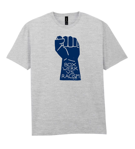 T-Shirt DEFEAT RACISM (grau) (Kinder und Jugendliche)