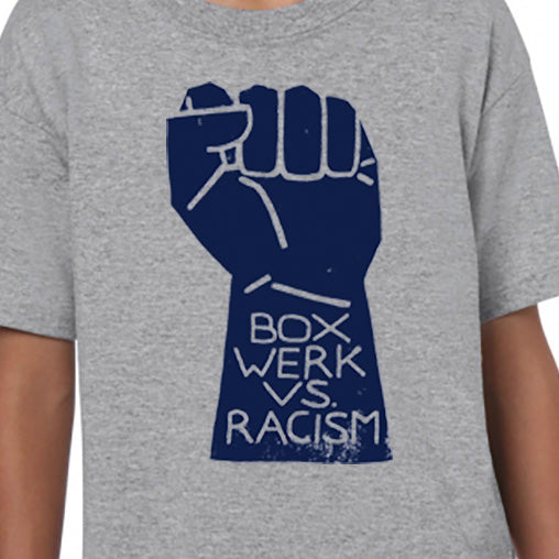 T-Shirt DEFEAT RACISM grau (Kinder und Jugendliche)